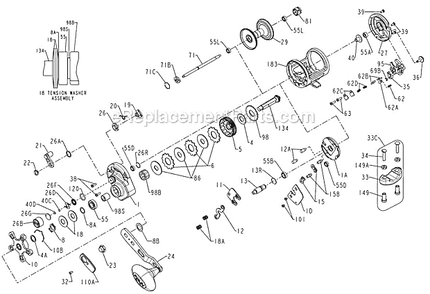 Part Location Diagram of 1229953 Penn Click Button (black)
