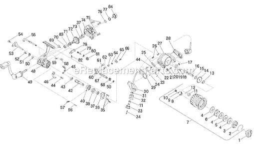 Page A Diagram and Parts List for AF4000  Penn Spinning Reels