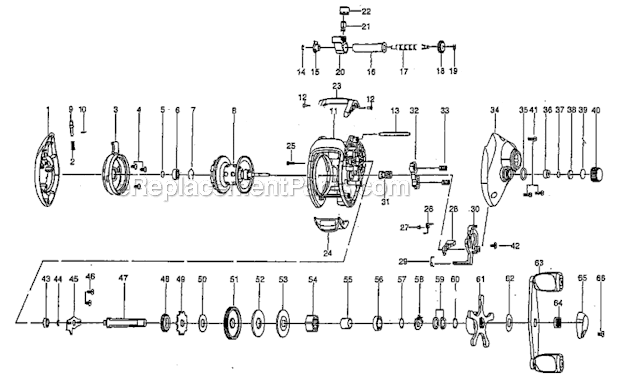Page A Diagram and Parts List for PFLCRITBLP  Pflueger Baitcast Reels