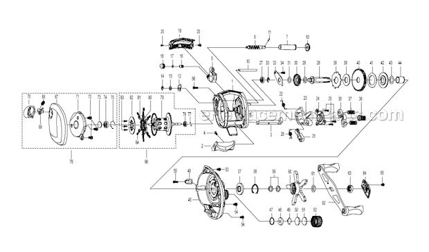 Page A Diagram and Parts List for PURIST2LP  Pflueger Conventional Reels