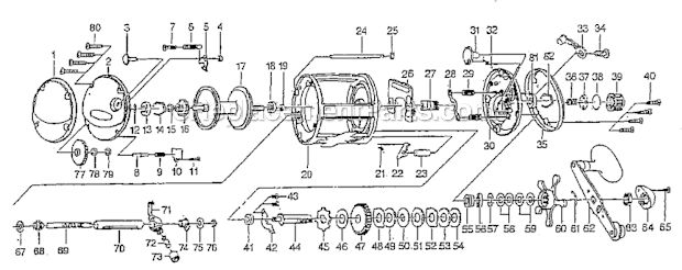 Page A Diagram and Parts List for G50  Pflueger Spinning Reels