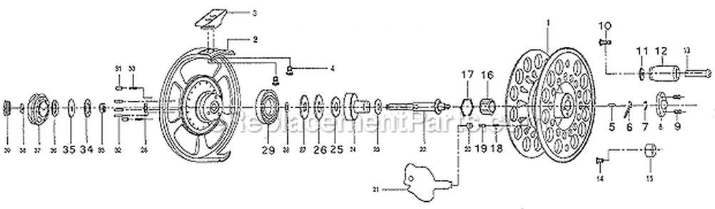 Page A Diagram and Parts List for 1978  Pflueger Fly Reels
