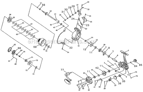 Part Location Diagram of 1146740 Shakespeare Bail Arm Spring