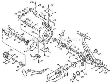 Part Location Diagram of 1146719 Shakespeare Bail Arm Spring