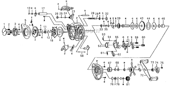 Page A Diagram and Parts List for TRIONLPCR  Pflueger Baitcast Reels
