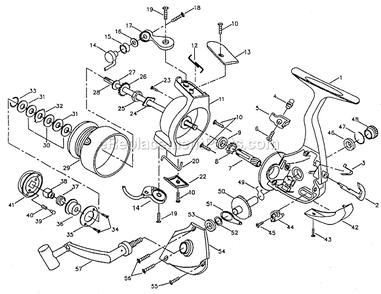 Part Location Diagram of 1146734 Pflueger Bail Arm Spring