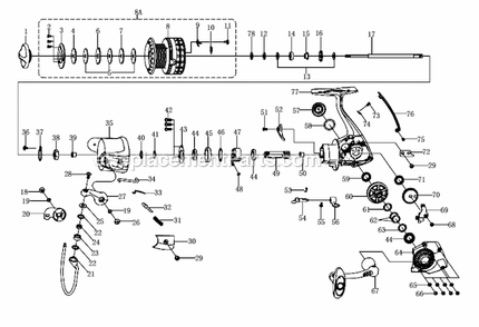 Part Location Diagram of 1201763 Pflueger Bail Arm Spring
