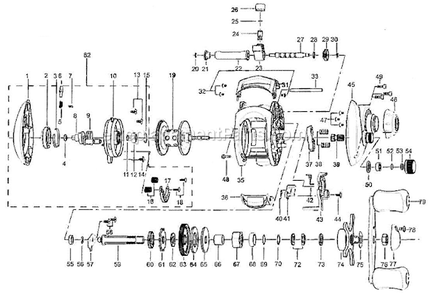 Page A Diagram and Parts List for PFLCRITO2LP  Pflueger Baitcast Reels