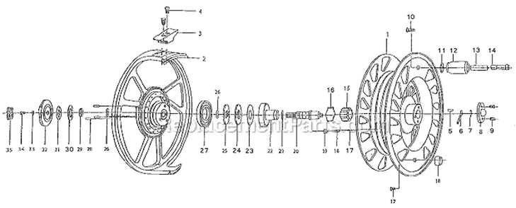 Page A Diagram and Parts List for 2012  Pflueger Fly Reels