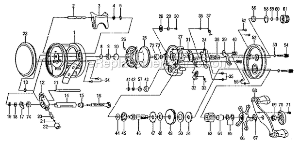Part Location Diagram of 1146190 Shakespeare Left Side Cover Screw