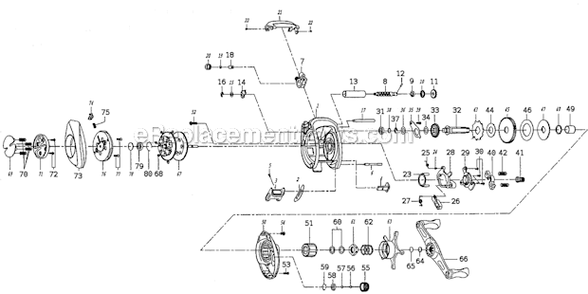 Page A Diagram and Parts List for PRESIDENTLP  Pflueger Baitcast Reels