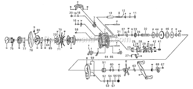 Part Location Diagram of 1145246 Pflueger Handle Nut Cap