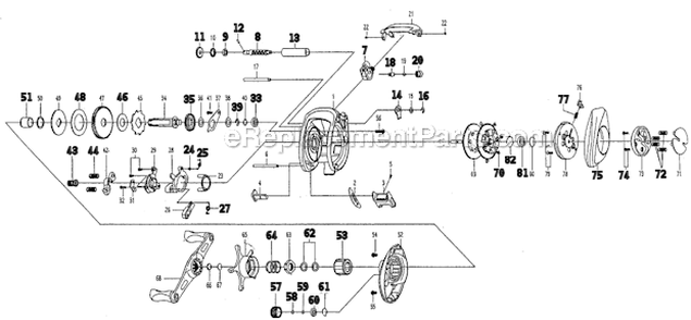 Page A Diagram and Parts List for PRESIDENTWLPL  Pflueger Baitcast Reels