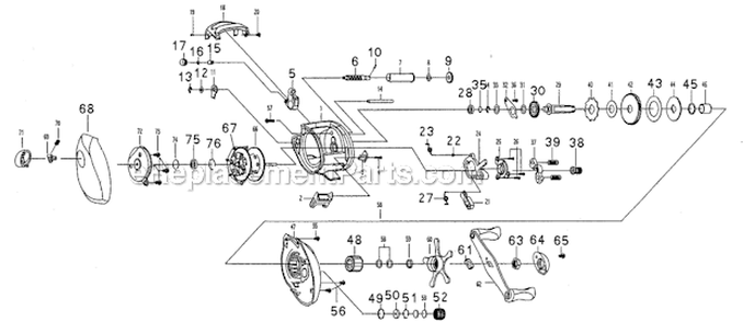 Part Location Diagram of 1145245 Shakespeare Pawl Cap