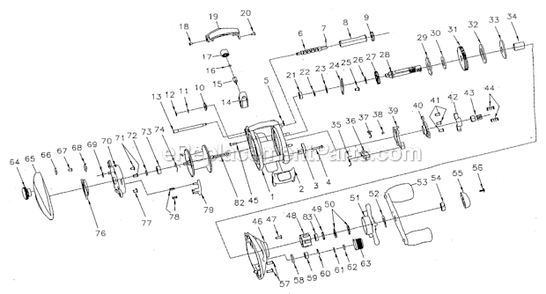Part Location Diagram of 1146620 Shakespeare Pinion Yoke Spring
