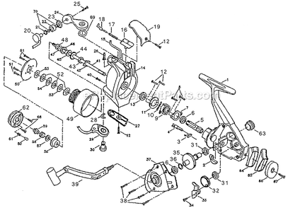 Part Location Diagram of 1145532 Shakespeare Line Roller Washer