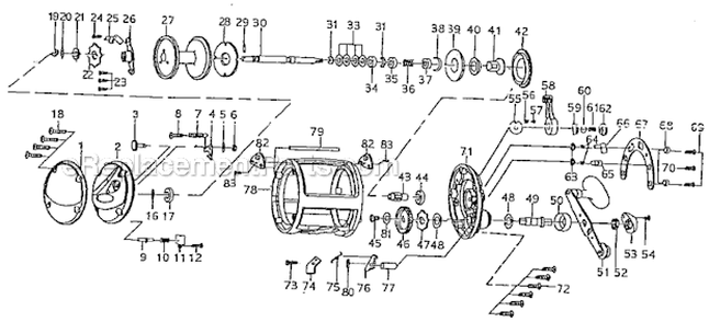Page A Diagram and Parts List for G40L  Pflueger Spinning Reels