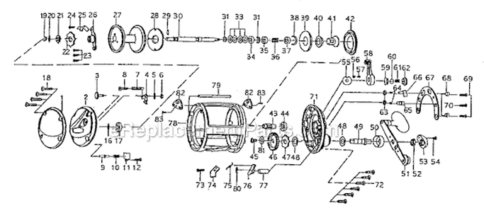 Page A Diagram and Parts List for G30L  Pflueger Spinning Reels