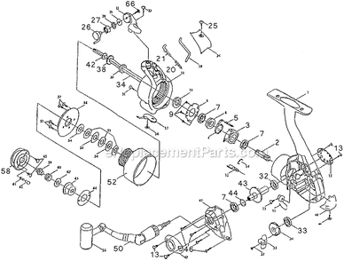 Part Location Diagram of 1200864 Shakespeare One Way Clutch