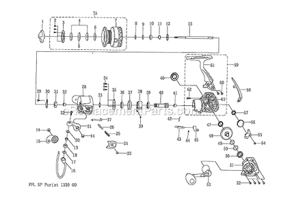 Part Location Diagram of 1201829 Pflueger Line Roller Collar