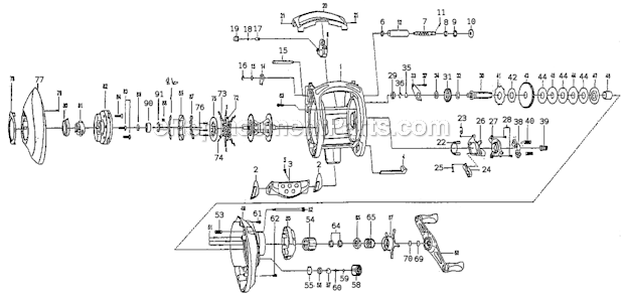 Part Location Diagram of 1145089 Shakespeare Ball Bearing