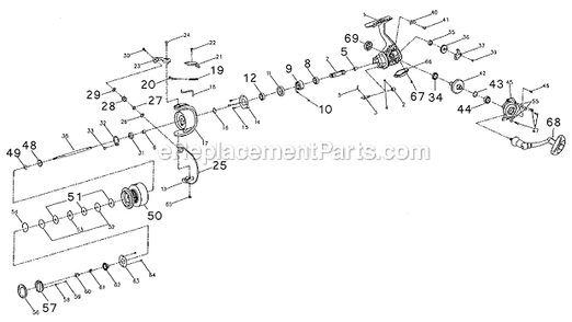 Part Location Diagram of 1146128 Shakespeare Line Roller