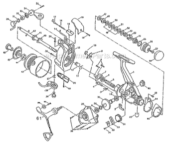 Page A Diagram and Parts List for S030RD  Pflueger Spinning Reels