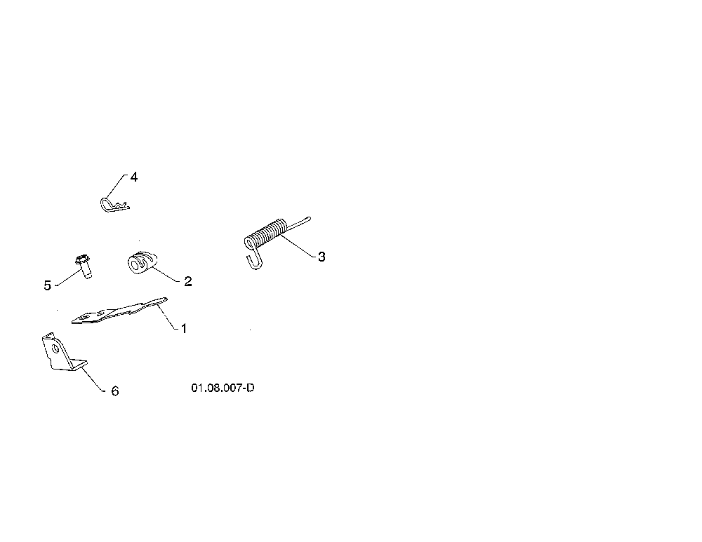 Interlock spring & cam Diagram and Parts List for PR624ES-96198004603  Poulan Snow Blower