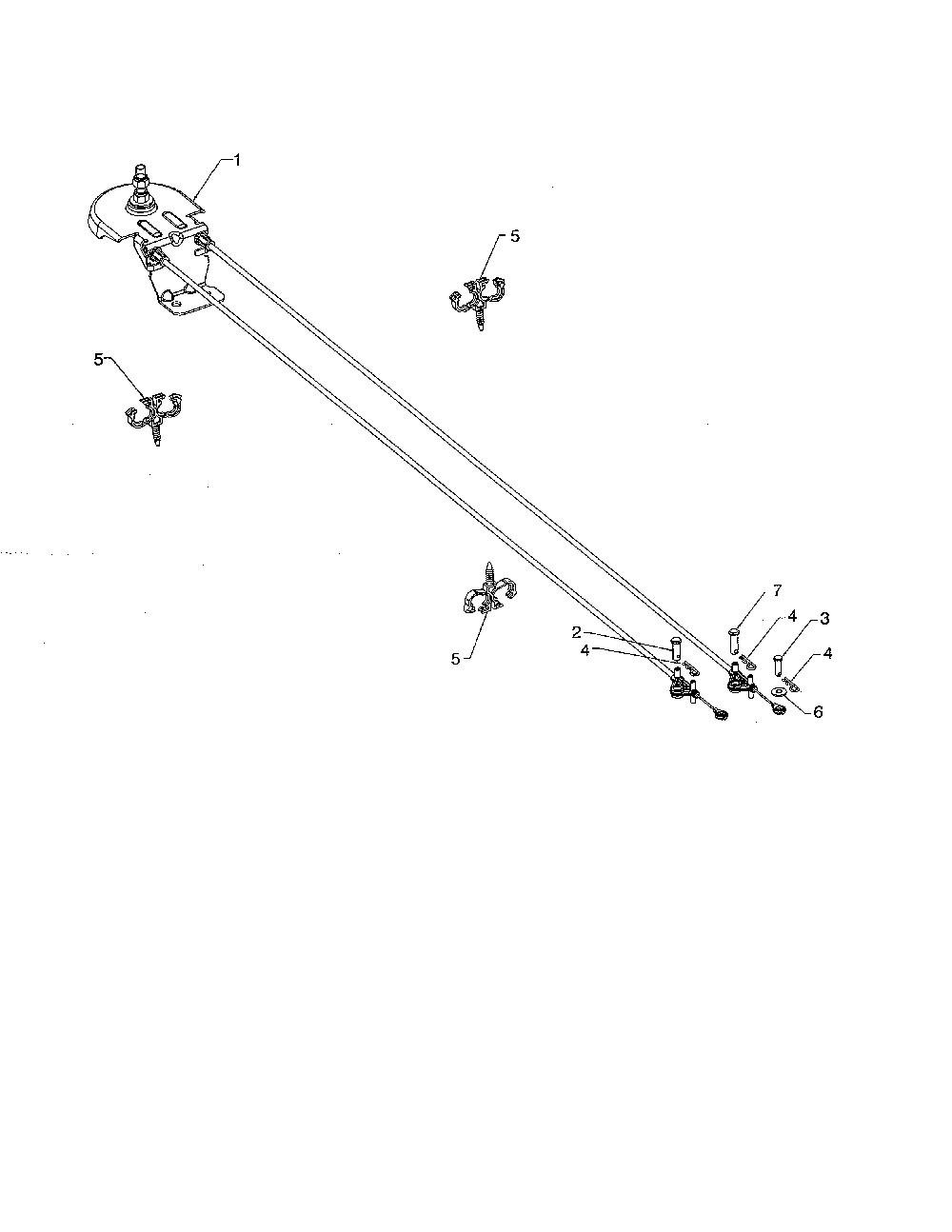 Cable chute rotator Diagram and Parts List for 96192009000  Poulan Snow Blower