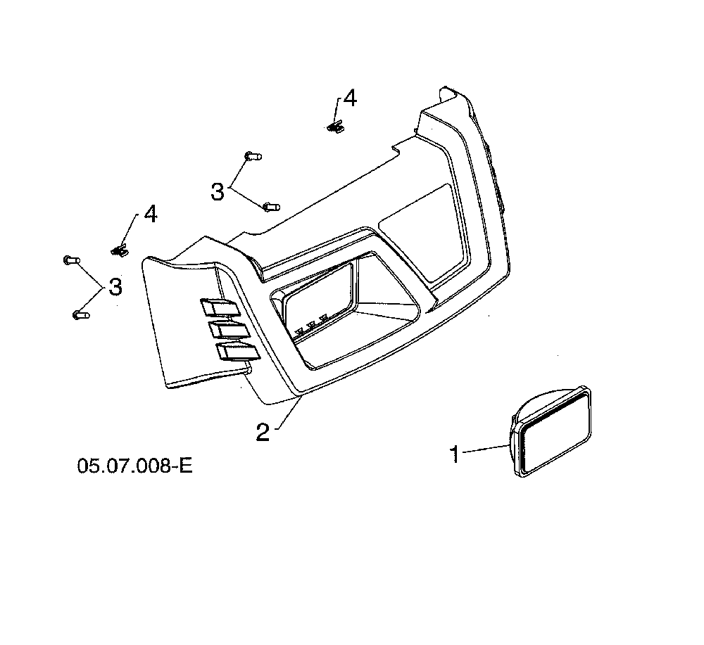 Flood headlight Diagram and Parts List for 96192009102  Poulan Snow Blower