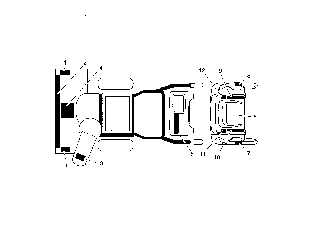 Decals Diagram and Parts List for 96192000400  Poulan Snow Blower