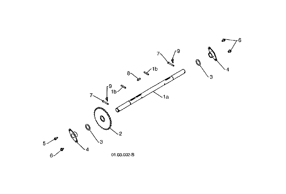 Axle & shaft Diagram and Parts List for 12527HVX-96195001800  Poulan Snow Blower
