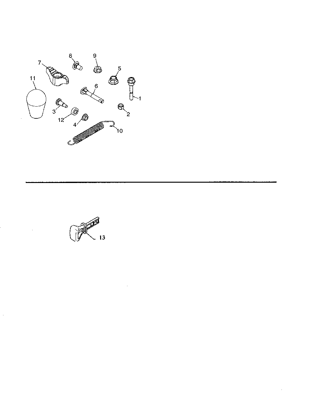Bag of parts Diagram and Parts List for 96192009900  Poulan Snow Blower