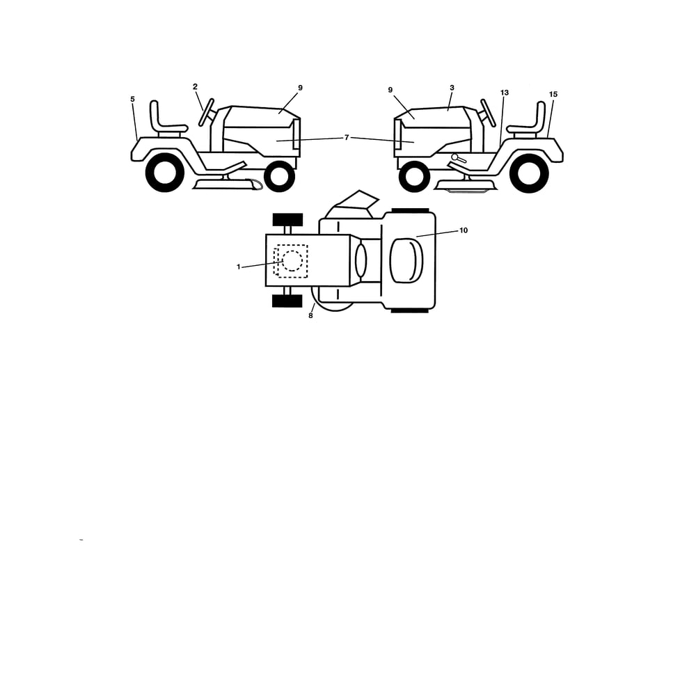 Decals Diagram and Parts List for PXT175G42 96016002400 Poulan Lawn Tractor