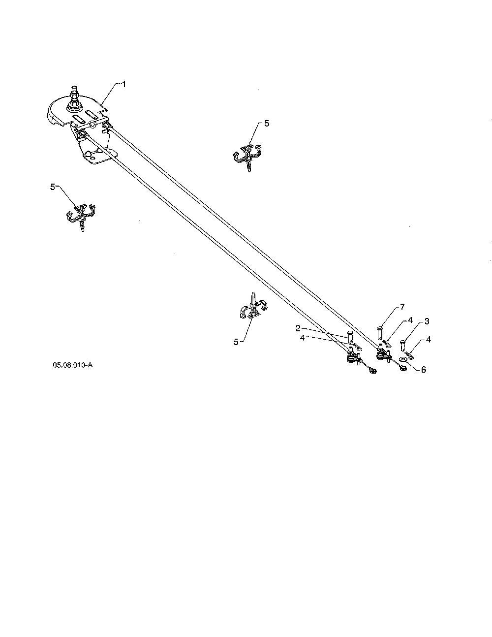 Cable clutch rotator Diagram and Parts List for 96192009101  Poulan Snow Blower