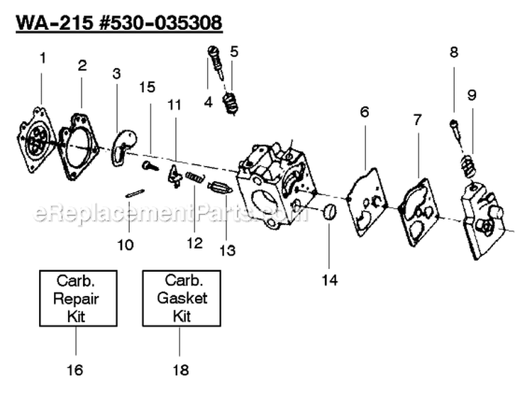 Page A Diagram and Parts List for 112  Poulan Trimmer
