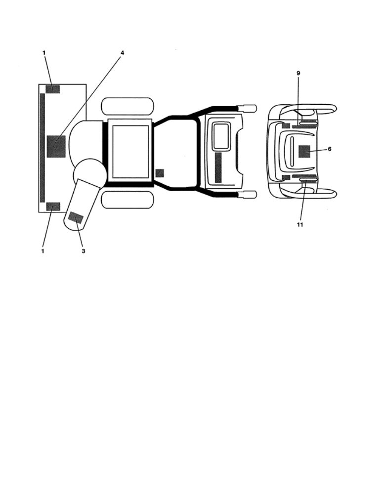 Decals Diagram and Parts List for 96198004300  Poulan Snow Blower