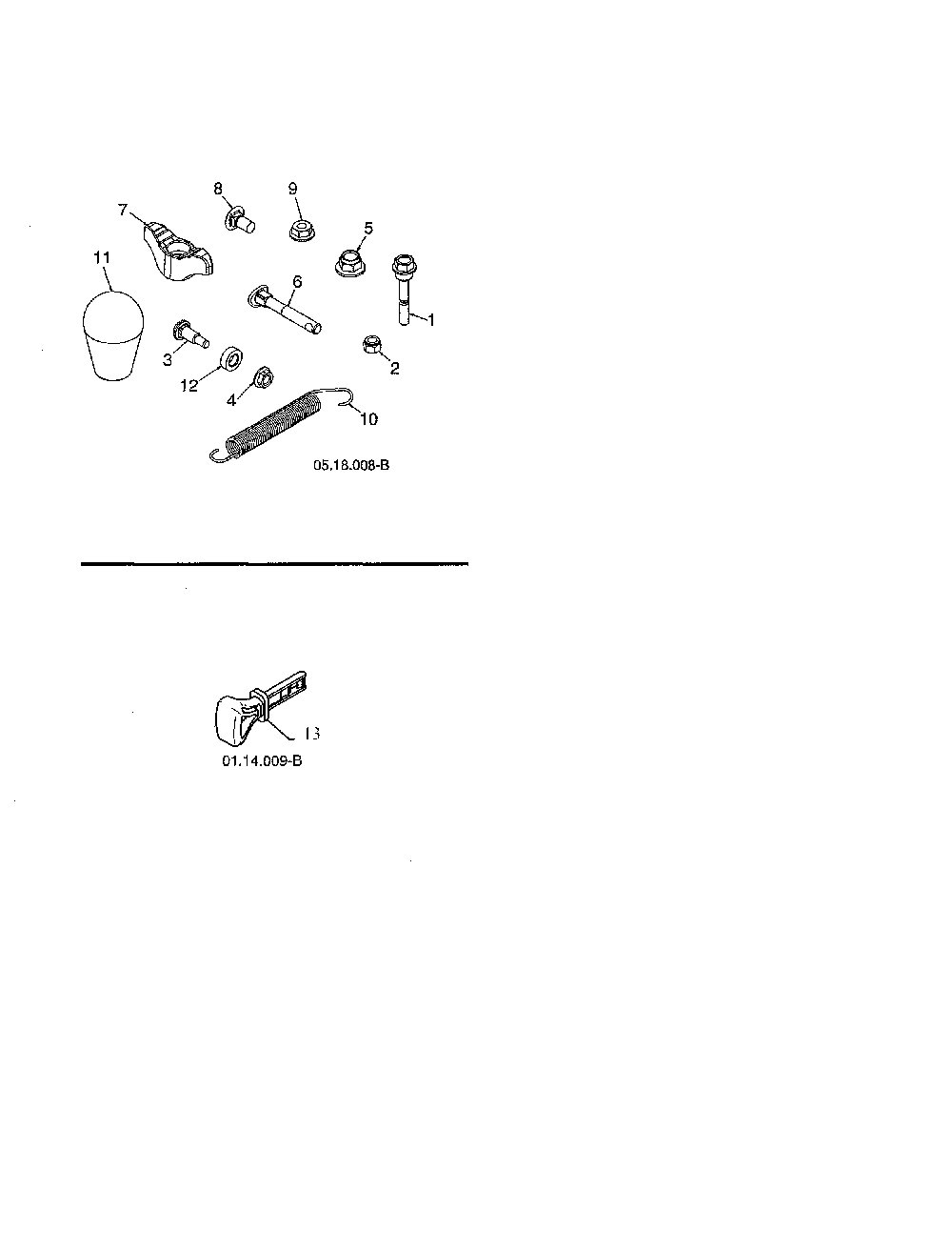 Bag of parts Diagram and Parts List for 96192009101  Poulan Snow Blower