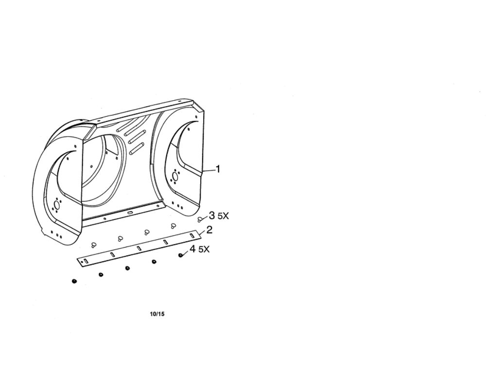 Auger Housing Diagram and Parts List for PA5524  Poulan Snow Blower