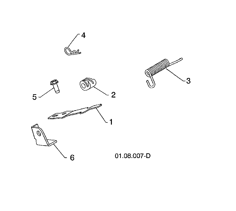 Interlock spring & cam Diagram and Parts List for 12527HVX-96195001800  Poulan Snow Blower