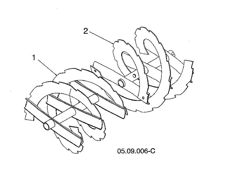 Auger Diagram and Parts List for 96192009102  Poulan Snow Blower