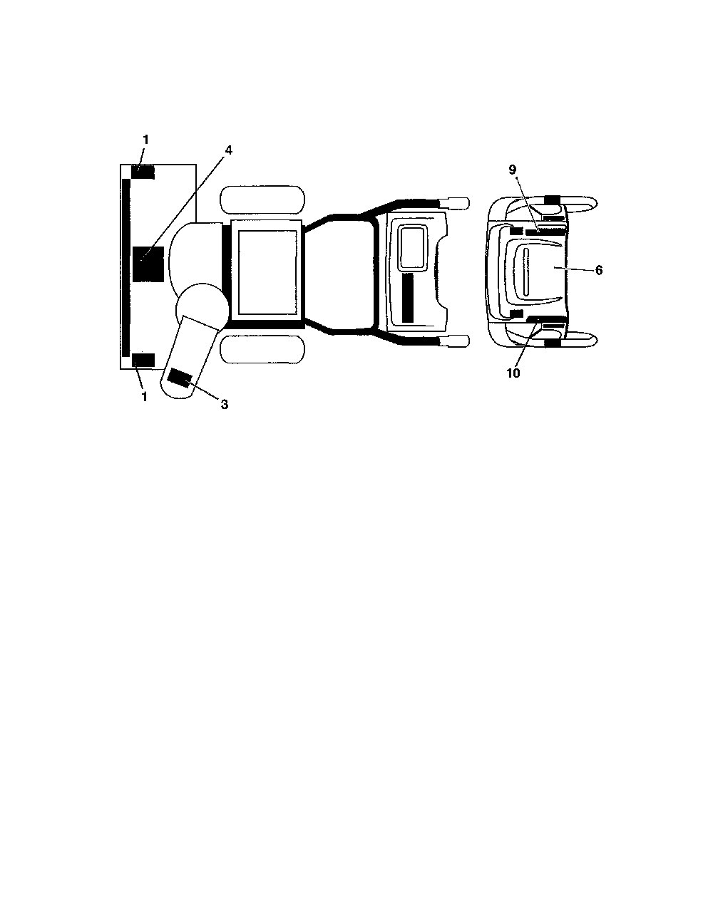 Decals Diagram and Parts List for 96198004604  Poulan Snow Blower