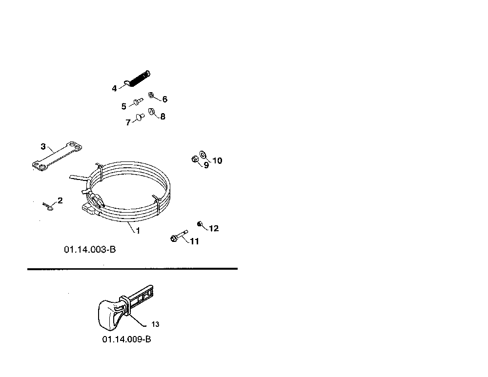 Bag of parts Diagram and Parts List for 96198004601  Poulan Snow Blower