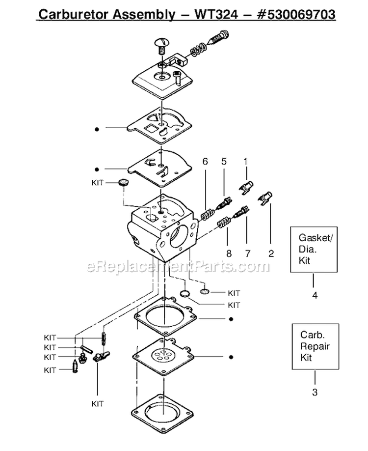 Page C Diagram and Parts List for 2175 Type 7 Poulan Chainsaw