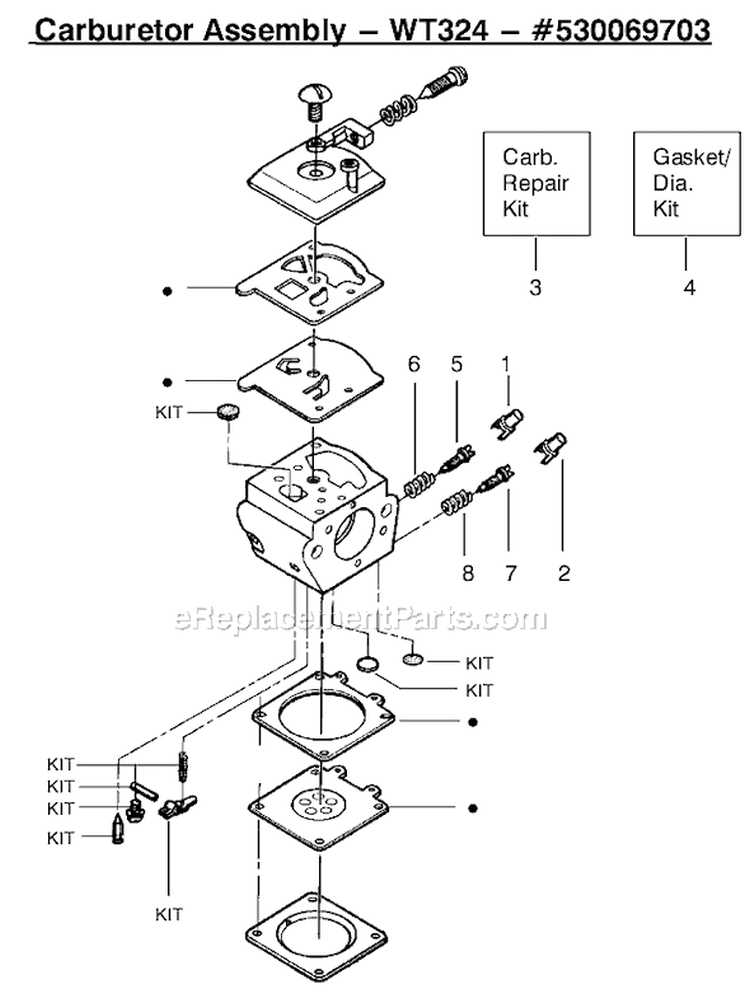 Page C Diagram and Parts List for 2375 Type 6 Poulan Chainsaw