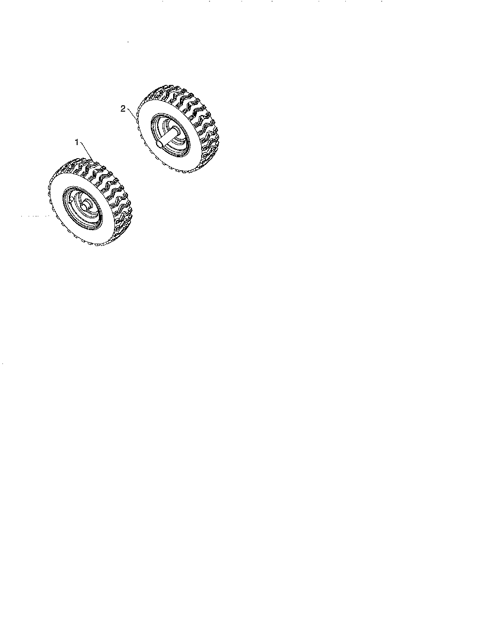 Wheels Diagram and Parts List for 96192006701  Poulan Snow Blower