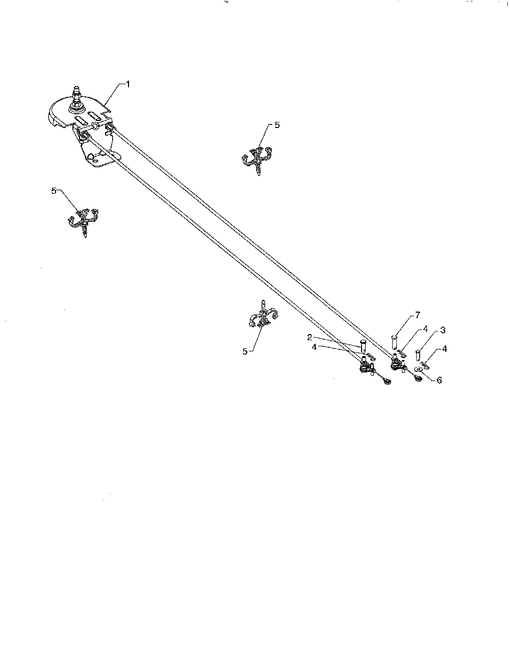 Cable chute rotator Diagram and Parts List for 96192009900  Poulan Snow Blower