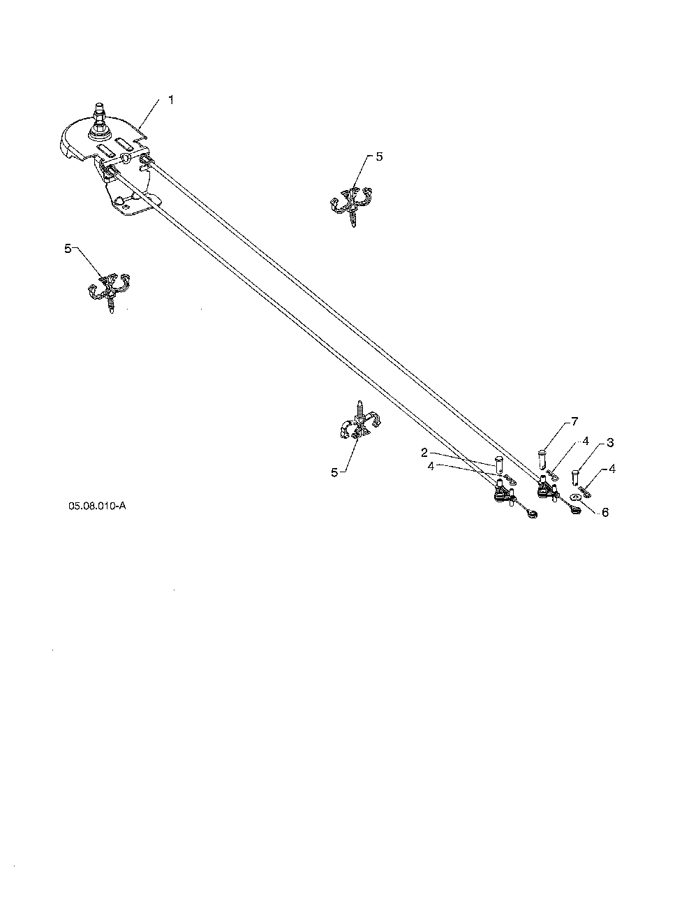 Cable chute rotator Diagram and Parts List for 96192006702  Poulan Snow Blower