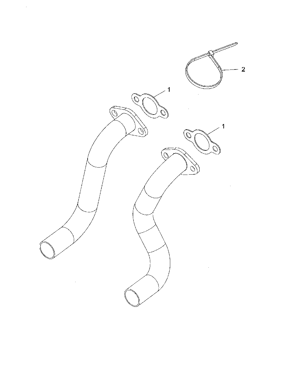 Exhaust Diagram and Parts List for 96042019300  Poulan Lawn Tractor