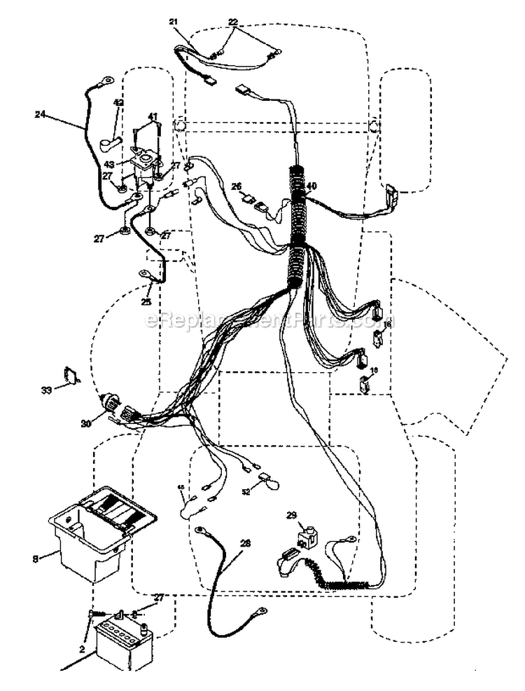Electrical Diagram and Parts List for 271470  Poulan Lawn Tractor
